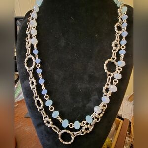 Premier Designs Under the Sea Necklace Blue and Silver